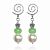 Серьги - спирали с нефритом и жемчугом ANNA SKOROKHODOVA ACCESSORIZE / АННА СКОРОХОДОВА. АКСЕССУАРЫ