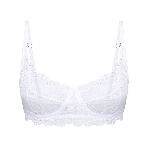 Белый кружевной бра "Balmy / Балми" PURPUR INTIMATES / ПУРПУР ИНТИМЭЙТС