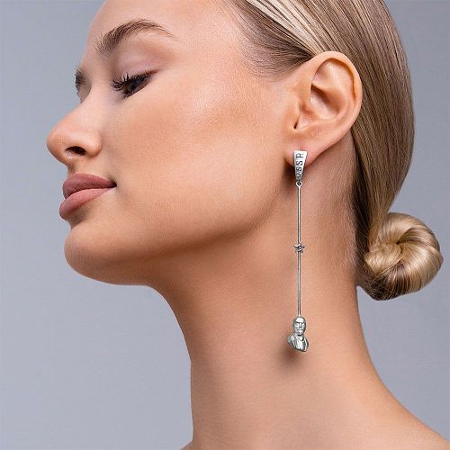 Длинная моносерьга "Lenin №2" THING JEWELRY