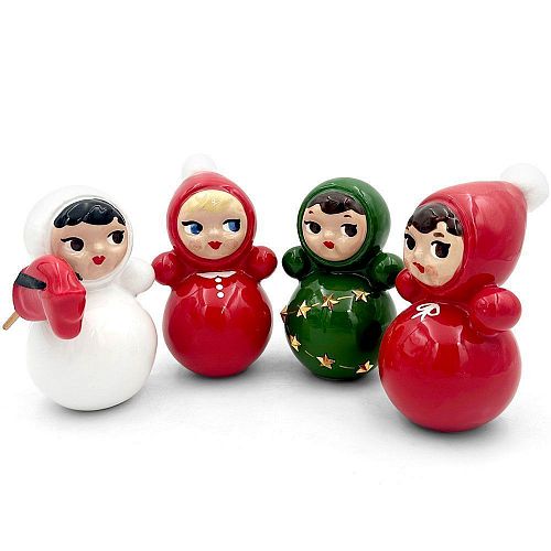 Статуэтка Неваляшка "Малышка с игрушкой лошадкой" ASIKNOVA CERAMICS