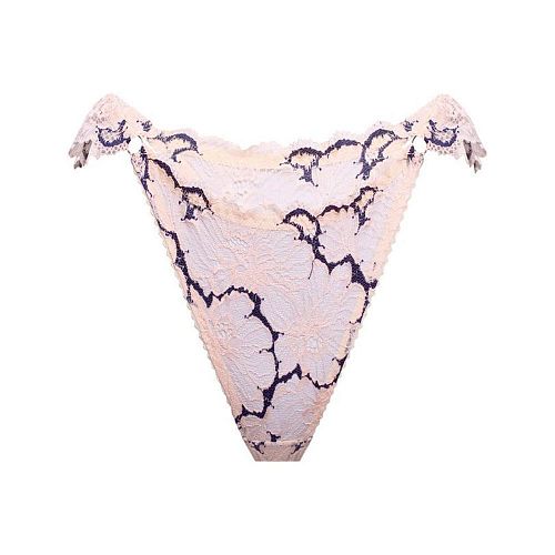 Нежно-розовые кружевные трусы стринги "Marble / Мрамор" PURPUR INTIMATES / ПУРПУР ИНТИМЭЙТС