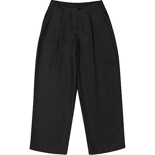 Брюки из мягкой шерсти черные LINEN SKY