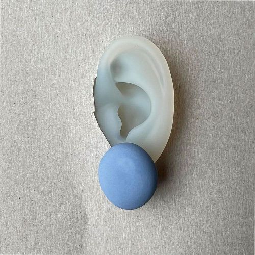 Серьги "Галька" из фарфора малые, цветные RES OBJECTS