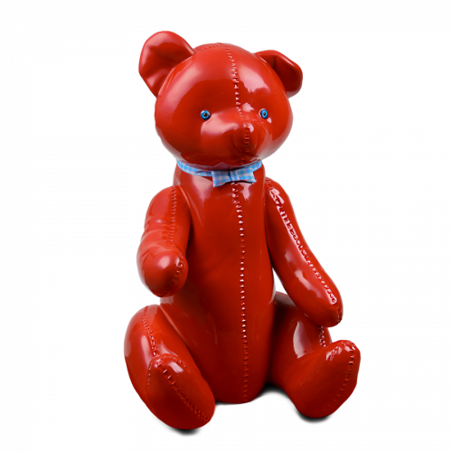 Скульптура "Медведь 1959 год" красный, медовые глаза RUPOR