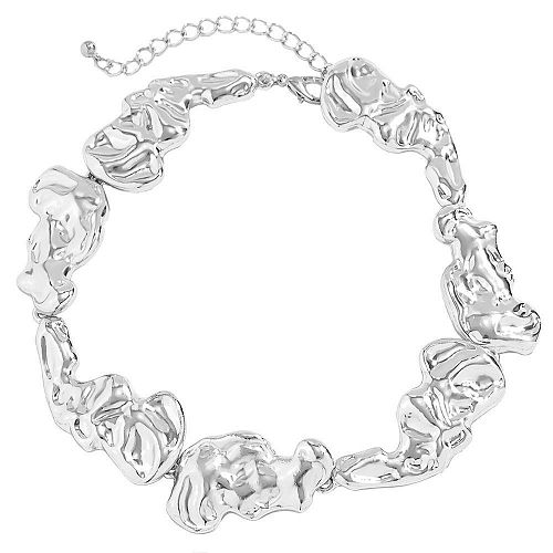 Колье - чокер металлический объемный серебряный ANNA SKOROKHODOVA ACCESSORIZE / АННА СКОРОХОДОВА. АКСЕССУАРЫ