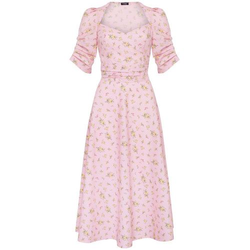 Платье с цветочным принтом розовое TWEEDY