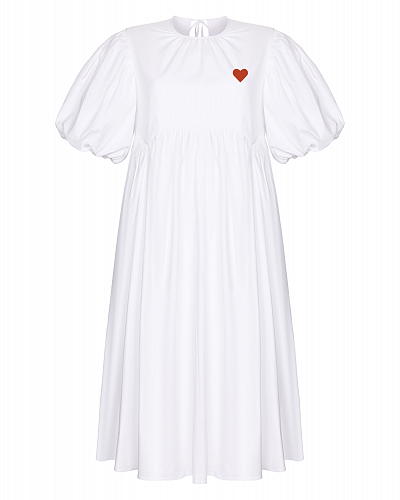 Платье "Heart / Сердце" белое FUFA