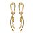 Серьги "Ribbon maxi gold / Лента макси золотистые" АЛЬТАРИЯ