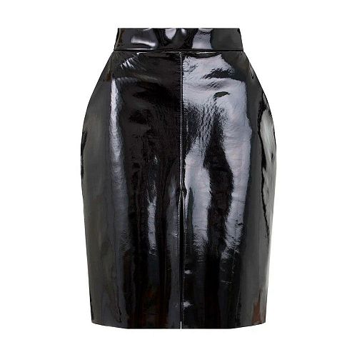 Юбка мини лаковая черная DRESS YOUR PARDON