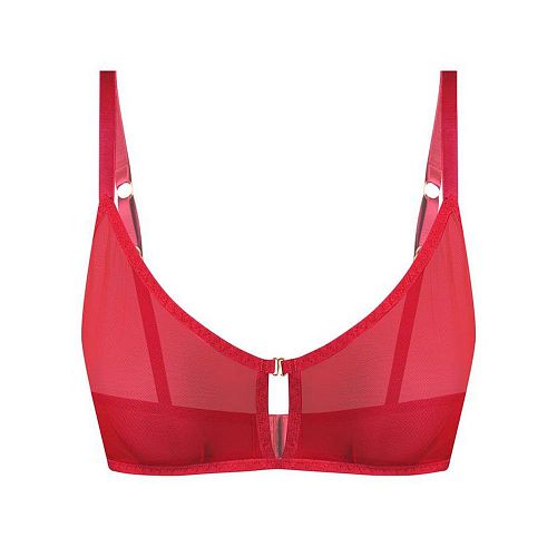 Бордовый бра "Majo / Махо" из сетки PURPUR INTIMATES / ПУРПУР ИНТИМЭЙТС