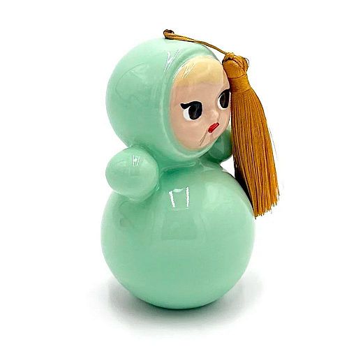 Статуэтка Неваляшка Машенька "Ультрамарина с кисточкой" ASIKNOVA CERAMICS