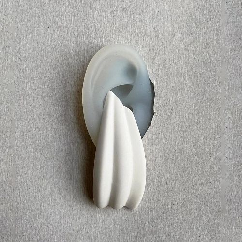 Серьги из фарфора "Фрагменты Ракушки" большие RES OBJECTS