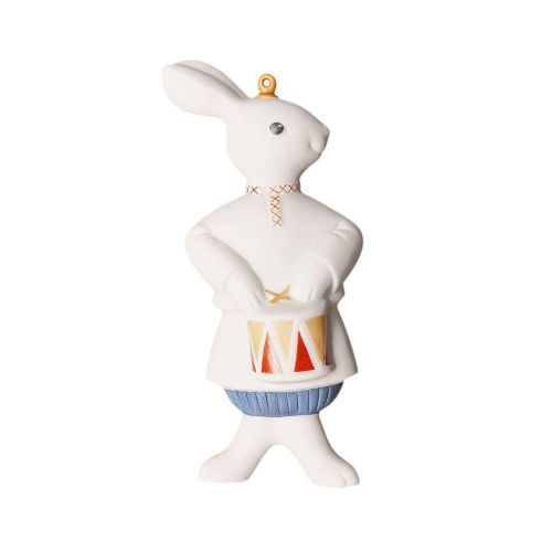 Ёлочная игрушка "Заяц - барабанщик" декорированная KLIMENKOFF