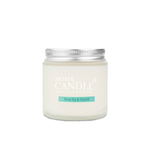  Свеча "Blue fig & Santal / Инжир и сандал" 120 гр. (матовое стекло) MOMACANDLE