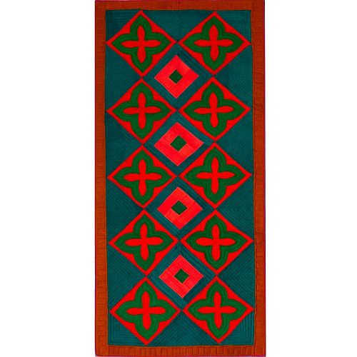 Ковёр шырдак красный/зелёный YAKA