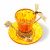 Кофейная чашка "Стрекоза" из янтаря с ложечкой AMBER PALACE