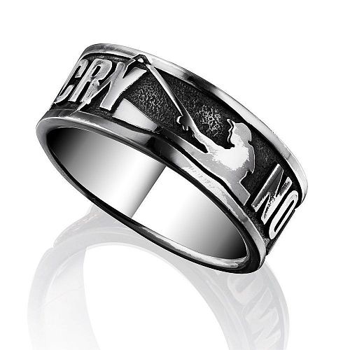 Мужское кольцо рыбака "Nowomannocry" THING JEWELRY