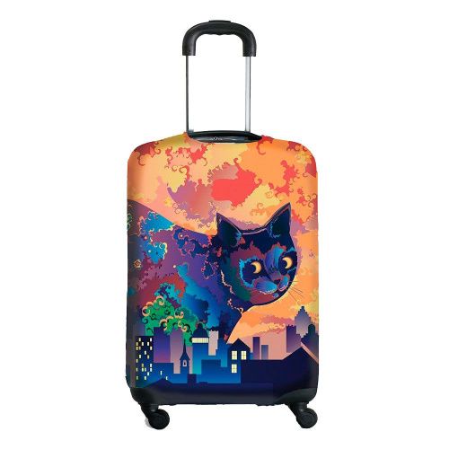Чехол для чемодана "Ночная кошка" ANGELINA MALYSHEVA