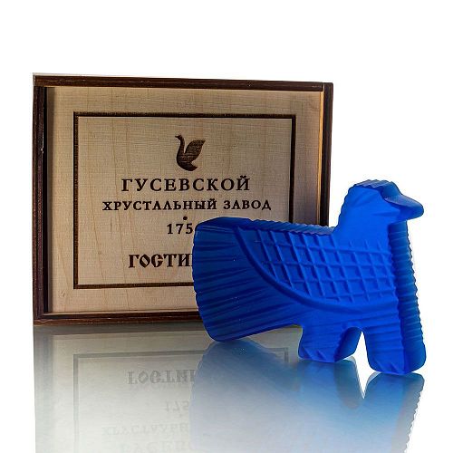 Декоративное изделие "Феникс" (васильковый, матированный) ГУСЕВСКОЙ ХРУСТАЛЬНЫЙ ЗАВОД