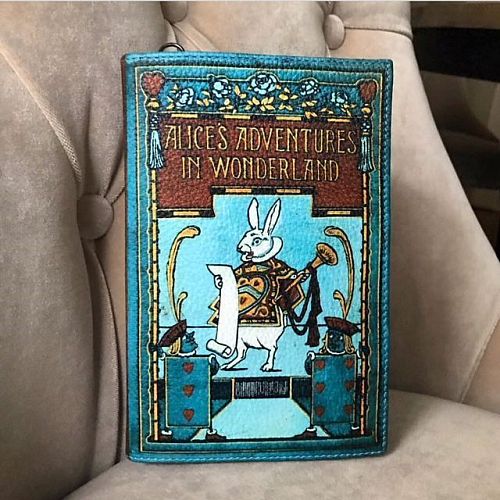 Клатч - книга "Alice in Wonderland / Алиса в стране Чудес" маленький GOLUBKA / ГОЛУБКА
