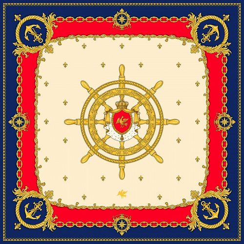 Платок "Финский Залив" шелк RUSSKAYA SKAZKA / РУССКАЯ СКАЗКА