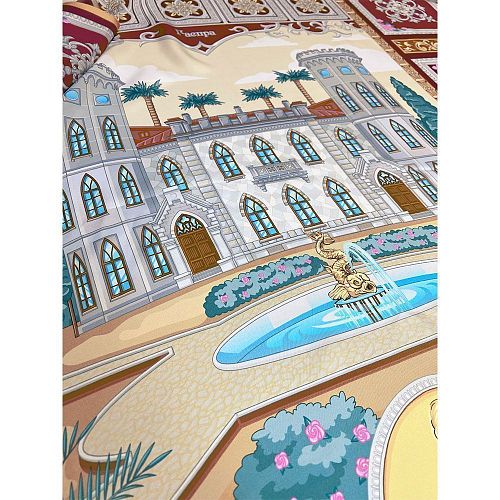Платок "Романтическая Александрия" бордовый, шелк РУССКИЕ В МОДЕ ОТ НИНЫ РУЧКИНОЙ
