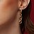 Серьги - цепи классические позолоченные на каждый день ANNA SKOROKHODOVA ACCESSORIZE / АННА СКОРОХОДОВА. АКСЕССУАРЫ