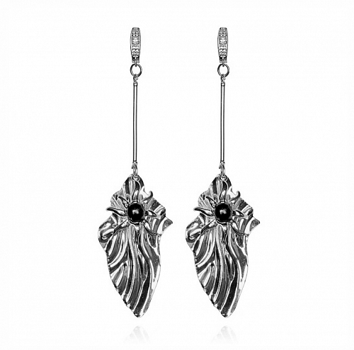 Серьги - цветы удлиненные ANNA SKOROKHODOVA ACCESSORIZE / АННА СКОРОХОДОВА. АКСЕССУАРЫ