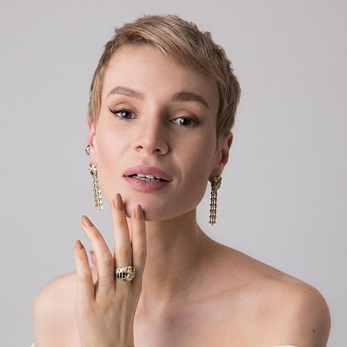 Парные длинные серьги "Klimt Chandelier" THING JEWELRY