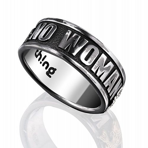 Мужское кольцо рыбака "Nowomannocry" THING JEWELRY